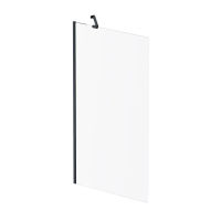 Шторка на ванну AM.PM Gem 80×140 неподвижная / W90BS-080-140BT черный + прозрачное стекло — 1