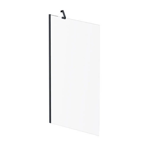 Шторка на ванну AM.PM Gem 80×140 неподвижная / W90BS-080-140BT черный + прозрачное стекло