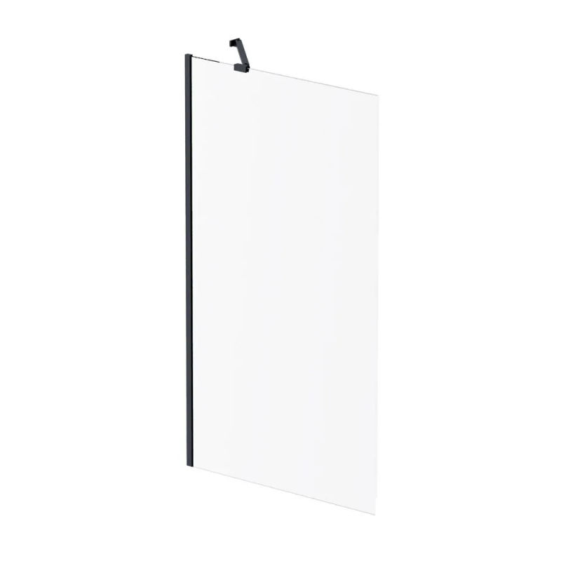 Шторка на ванну AM.PM Gem 80×140 неподвижная / W90BS-080-140BT черный + прозрачное стекло