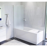 Шторка на ванну AM.PM Gem 80×140 неподвижная / W90BS-080-140CM хром + матовое стекло — 6