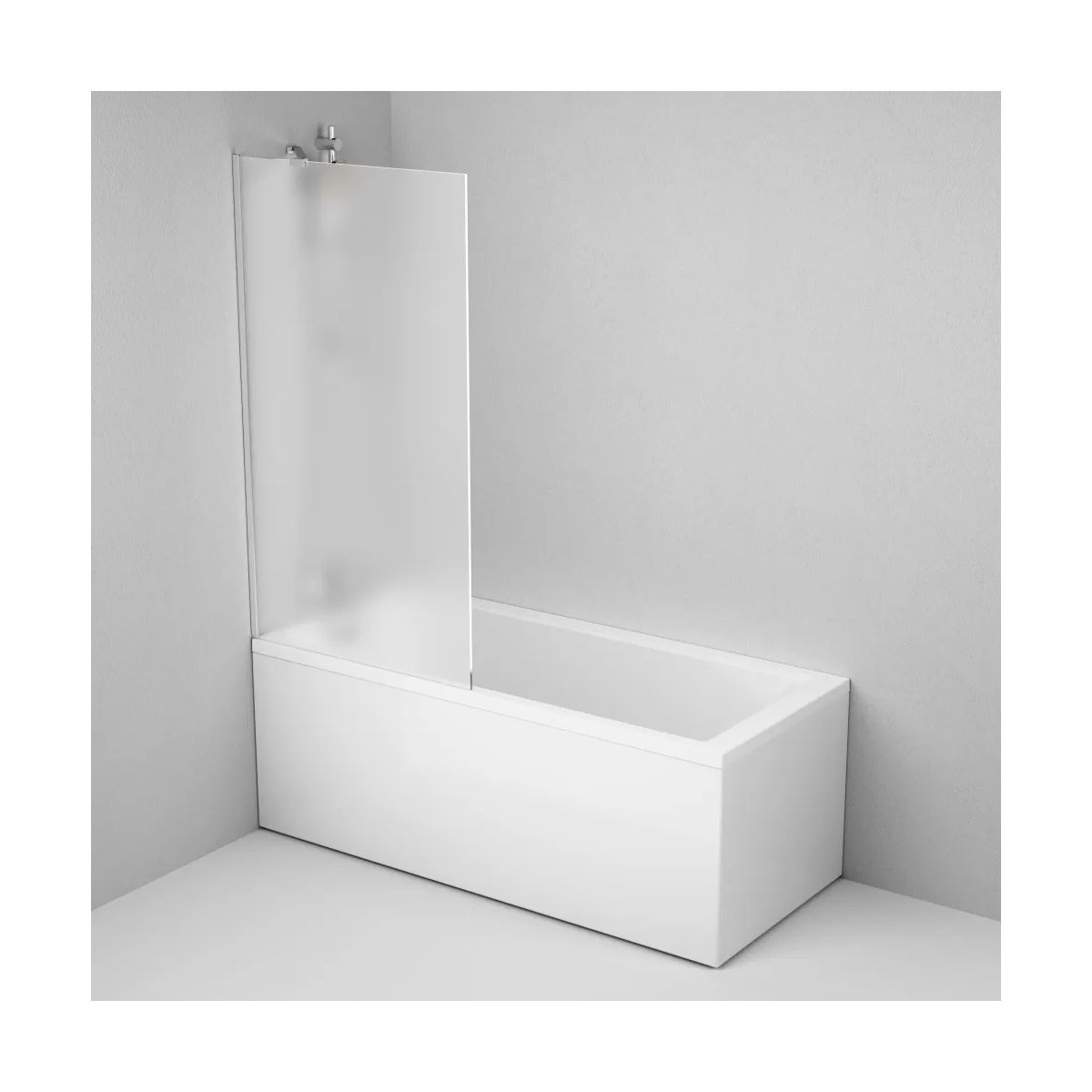 W90BS-080-140CM Gem шторка на борт ванны 80х140, фиксированная, хром, стекло матовое, с пристенным к