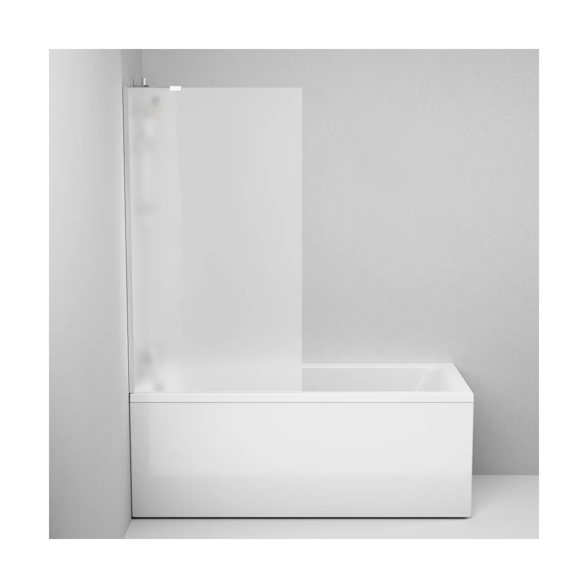 W90BS-080-140CM Gem шторка на борт ванны 80х140, фиксированная, хром, стекло матовое, с пристенным к
