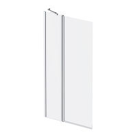 Шторка на ванну AM.PM Gem 80×140 поворотная с неподвижным элементом / W90BS-D3W5-140CT хром + прозрачное стекло — 1