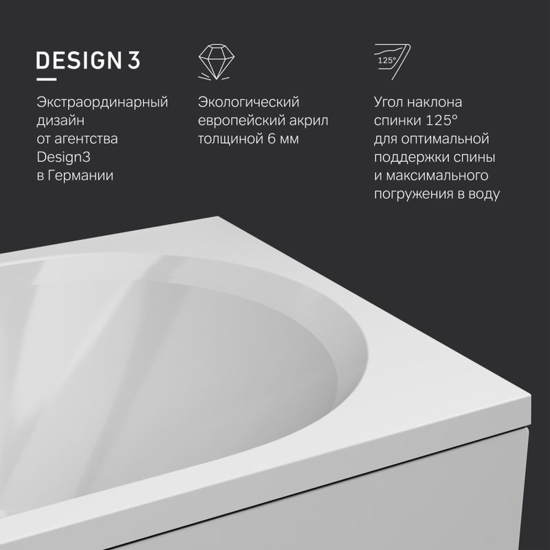 Акриловая ванна AM.PM X-Joy W94A-180-080W-A 180×80
