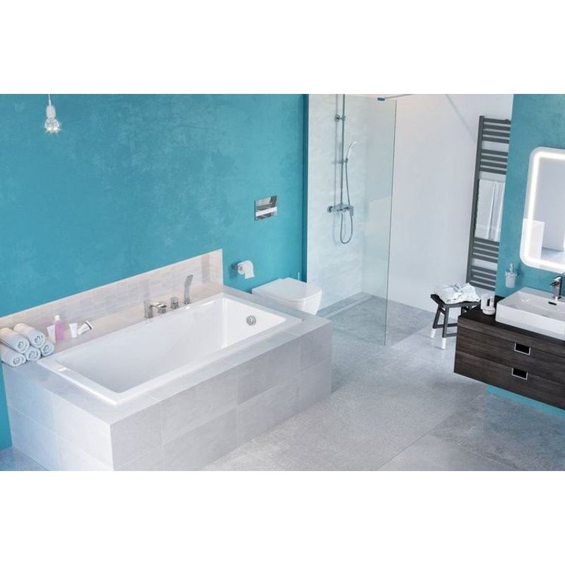 Акриловая ванна Excellent Wave Slim WAEX.WAV180.80WHS 180×80 без ножек