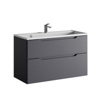 Тумба под раковину Raval Wector 100 подвесная Wct.01.100/P/A/MD антрацит — 1