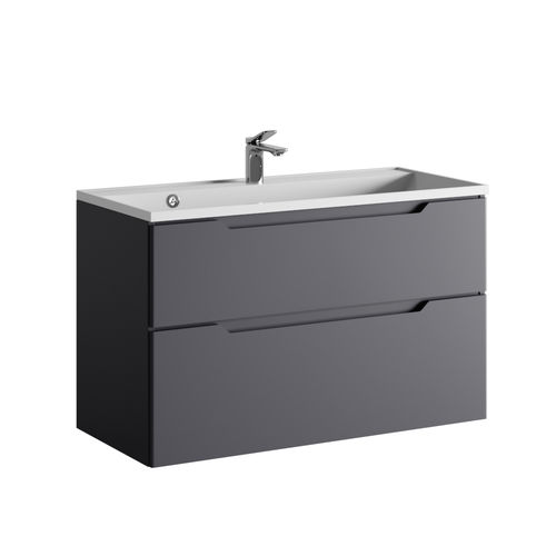 Тумба под раковину Raval Wector 100 подвесная Wct.01.100/P/A/MD антрацит