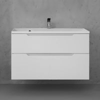 Тумба под раковину Raval Wector 100 подвесная Wct.01.100/P/W/MD белая — 2