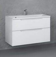 Тумба под раковину Raval Wector 100 подвесная Wct.01.100/P/W/MD белая — 3