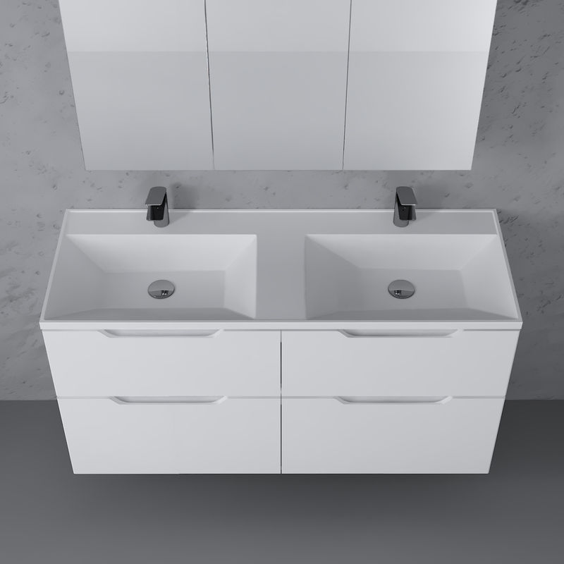 Тумба под раковину Raval Wector 120 подвесная Wct.01.120/P/W/MD белая