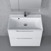 Тумба под раковину Raval Wector 70 подвесная Wct.01.70/P/W/MD белая — 4