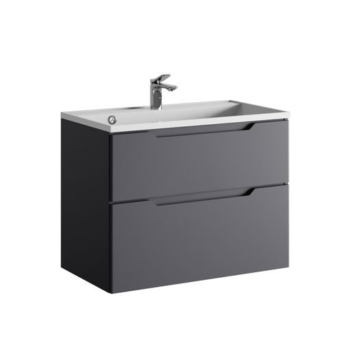 Тумба под раковину Raval Wector 80 подвесная Wct.01.80/P/A/MD антрацит