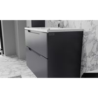 Тумба под раковину Raval Wector 80 подвесная Wct.01.80/P/A/MD антрацит — 2