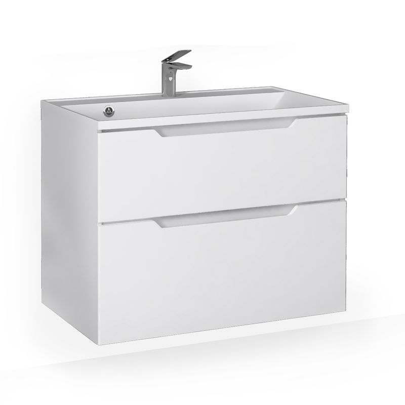 Тумба под раковину Raval Wector 80 подвесная Wct.01.80/P/W/MD белая