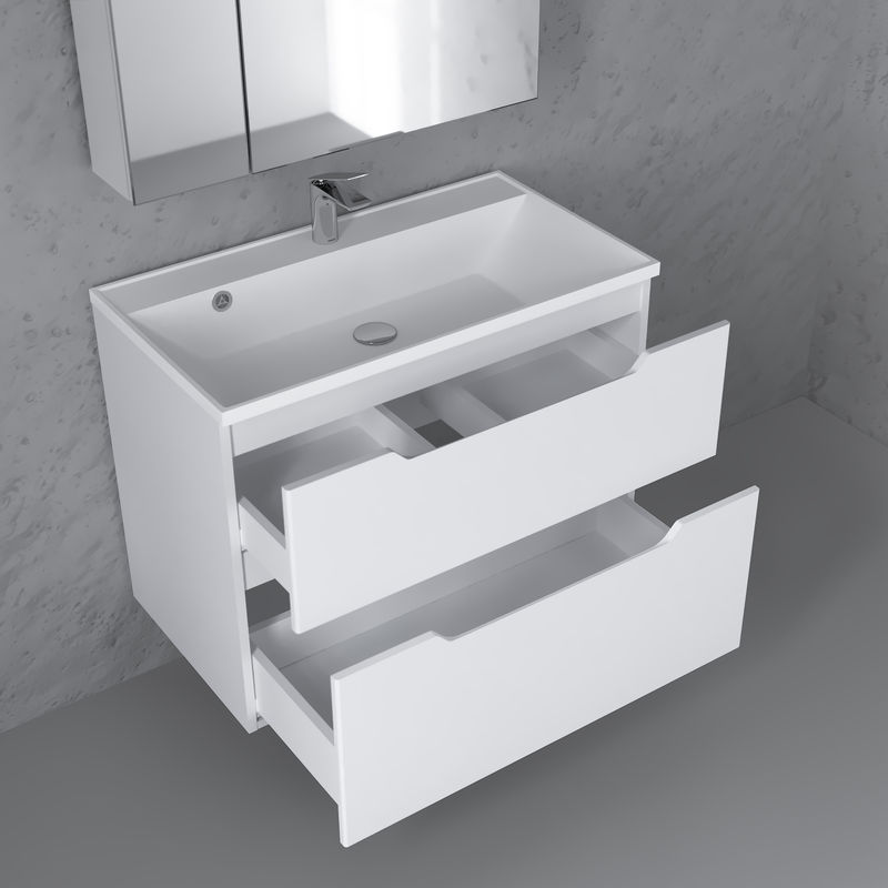 Тумба под раковину Raval Wector 80 подвесная Wct.01.80/P/W/MD белая