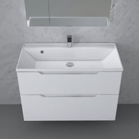 Тумба под раковину Raval Wector 90 подвесная Wct.01.90/P/W/MD белая — 5