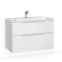 Тумба под раковину Raval Wector 90 подвесная Wct.01.90/P/W/MD белая — 1