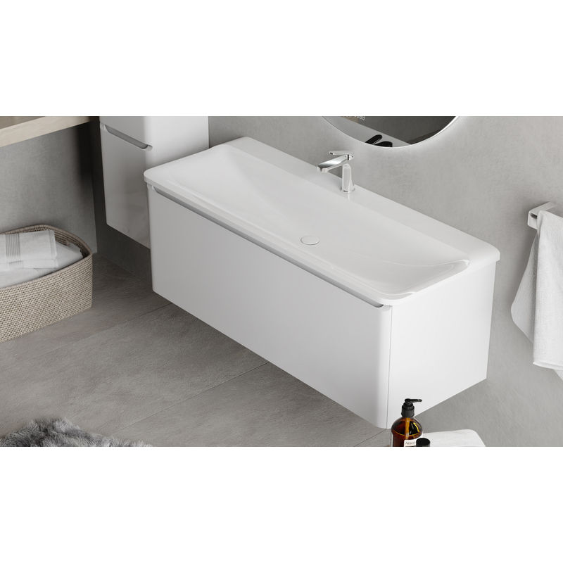 Тумба под раковину Raval Welto 100 подвесная Wel.01.100/P/W/RL белая