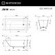 Ванна WHITECROSS Jane 165x75 (белый мат) иск. камень
