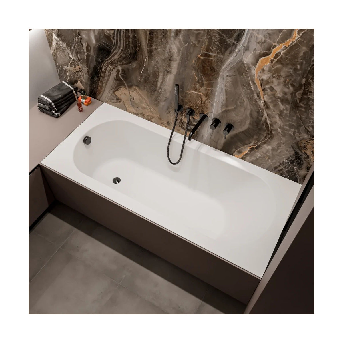 Ванна WHITECROSS Jane 170x70 (белый мат) иск. камень