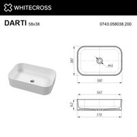Раковина WHITECROSS Darti 58x38 иск. камень solid surface / 0743.058038.200 белый матовый — 4