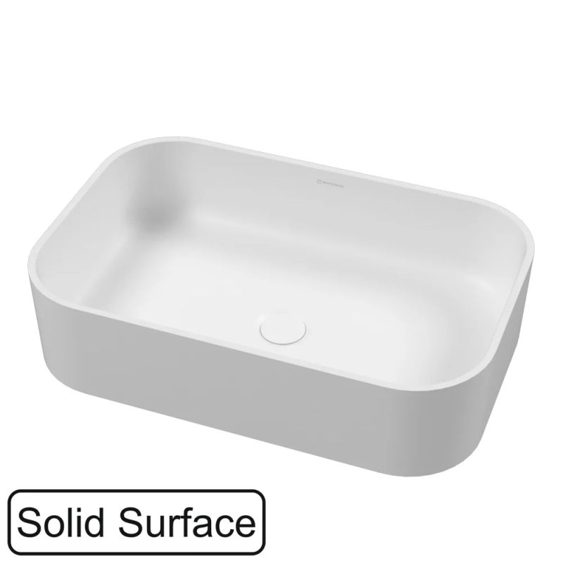 Раковина WHITECROSS Darti 58x38 иск. камень solid surface / 0743.058038.200 белый матовый