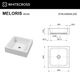 Умывальник WHITECROSS Meloris 45x45 (белый мат) иск. камень