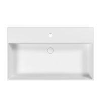 Раковина WHITECROSS Lois 80x49 иск. камень solid surface / 0746.080049.200 белый матовый — 2