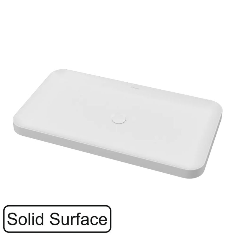 Раковина WHITECROSS Emiri 75x42 иск. камень solid surface / 0747.075042.200 белый матовый