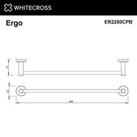 Полотенцедержатель 450 мм. WHITECROSS Ergo ER2250CPB (брашированная медь) — 2