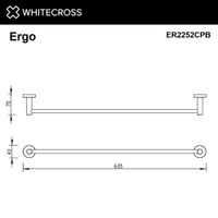 Полотенцедержатель 600 мм. WHITECROSS Ergo ER2252CPB (брашированная медь) — 2