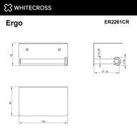 Держатель туалетной бумаги с полкой WHITECROSS Ergo ER2261CR (хром) — 2