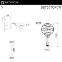 Душевой гарнитур WHITECROSS SET50TOPCR (хром) — 2