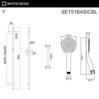 Душевой гарнитур WHITECROSS SET51BASICBL (черный матовый) — 2