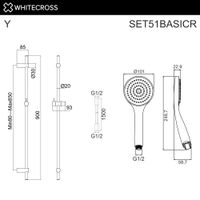 Душевой гарнитур WHITECROSS SET51BASICCR (хром) — 2