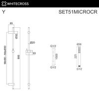Душевой гарнитур WHITECROSS SET51MICROCR (хром) — 2
