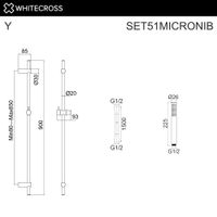 Душевой гарнитур WHITECROSS SET51MICRONIB (брашированный никель) — 2