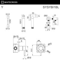 Встраиваемый гигиенический душ WHITECROSS Y SYSYBI1BL (черный матовый) — 2