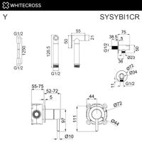 Встраиваемый гигиенический душ WHITECROSS Y SYSYBI1CR (хром) — 2
