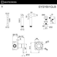 Встраиваемый гигиенический душ WHITECROSS Y SYSYBI1GLB (брашированное золото) — 2
