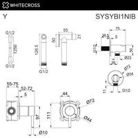 Встраиваемый гигиенический душ WHITECROSS Y SYSYBI1NIB (брашированный никель) — 2