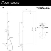 Душевая система WHITECROSS Y Y1254BASICBL термостатическая (черный матовый) — 3
