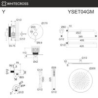 Система для душа скрытого монтажа WHITECROSS Y YSET04GM (оружейная сталь) — 3