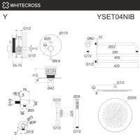Система для душа скрытого монтажа WHITECROSS Y YSET04NIB (брашированный никель) — 3