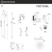 Душевая система скрытого монтажа WHITECROSS Y YSET05BL (черный мат) — 3