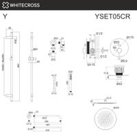 Система для душа скрытого монтажа WHITECROSS Y YSET05CR (хром) — 3