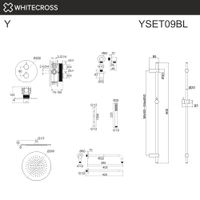 Душевая система скрытого монтажа WHITECROSS Y YSET09BL (черный матовый) термостатическая — 3