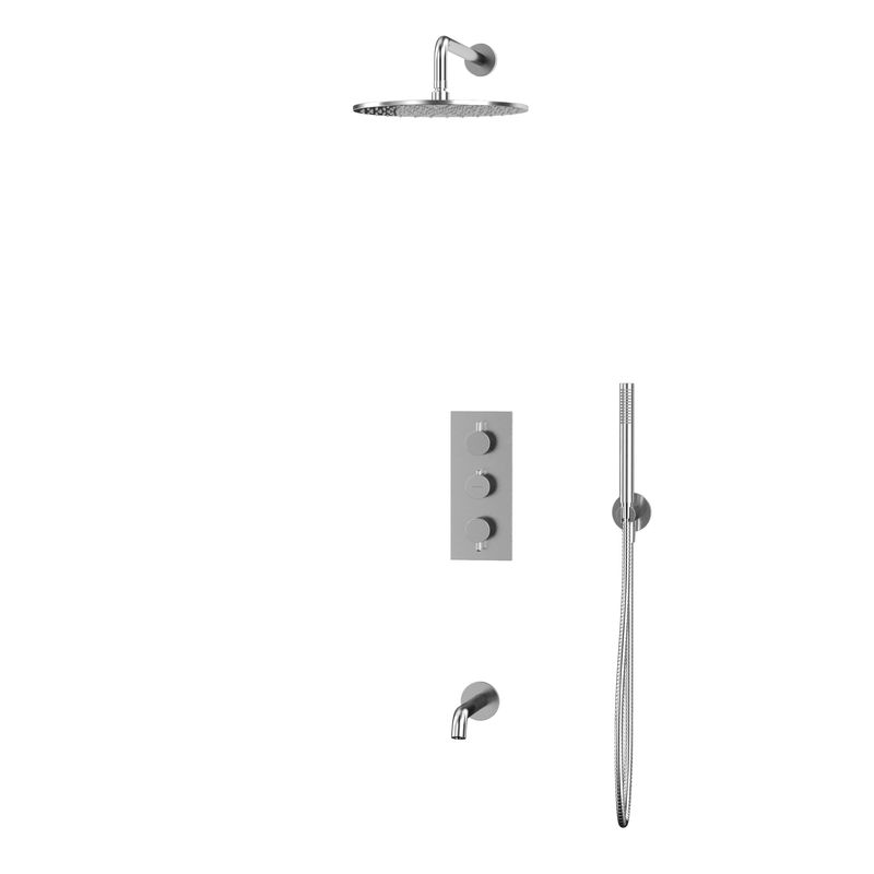 Душевая система скрытого монтажа WHITECROSS Y YSET11NIB (брашированный никель) термостатическая