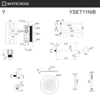 Душевая система скрытого монтажа WHITECROSS Y YSET11NIB (брашированный никель) термостатическая — 3