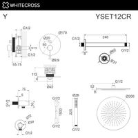 Система для душа скрытого монтажа WHITECROSS Y YSET12CR (хром) — 3